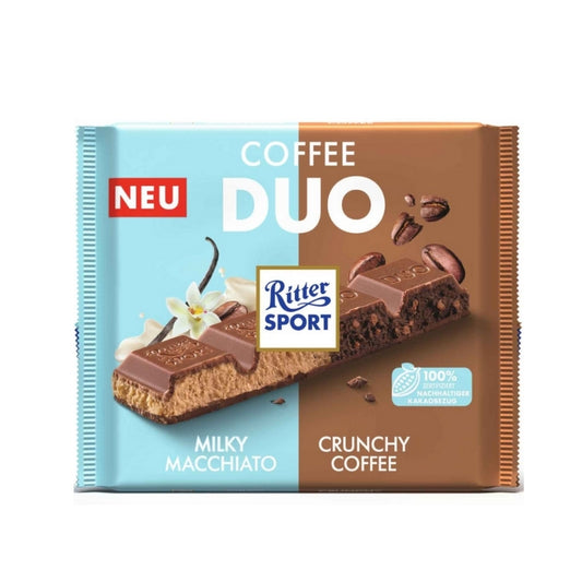 Coffee Duo - chocolate con leche y granos café y chocolate con café y leche